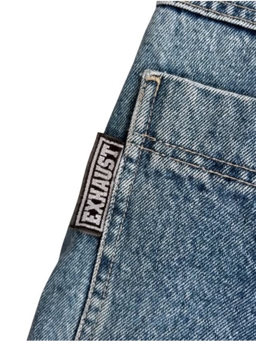 Y2K 90s Vintage Denim Jorts Baggy Relaxed-Fit Men's Shorts Jeans Unisex Skater - Picture 6 of 8
